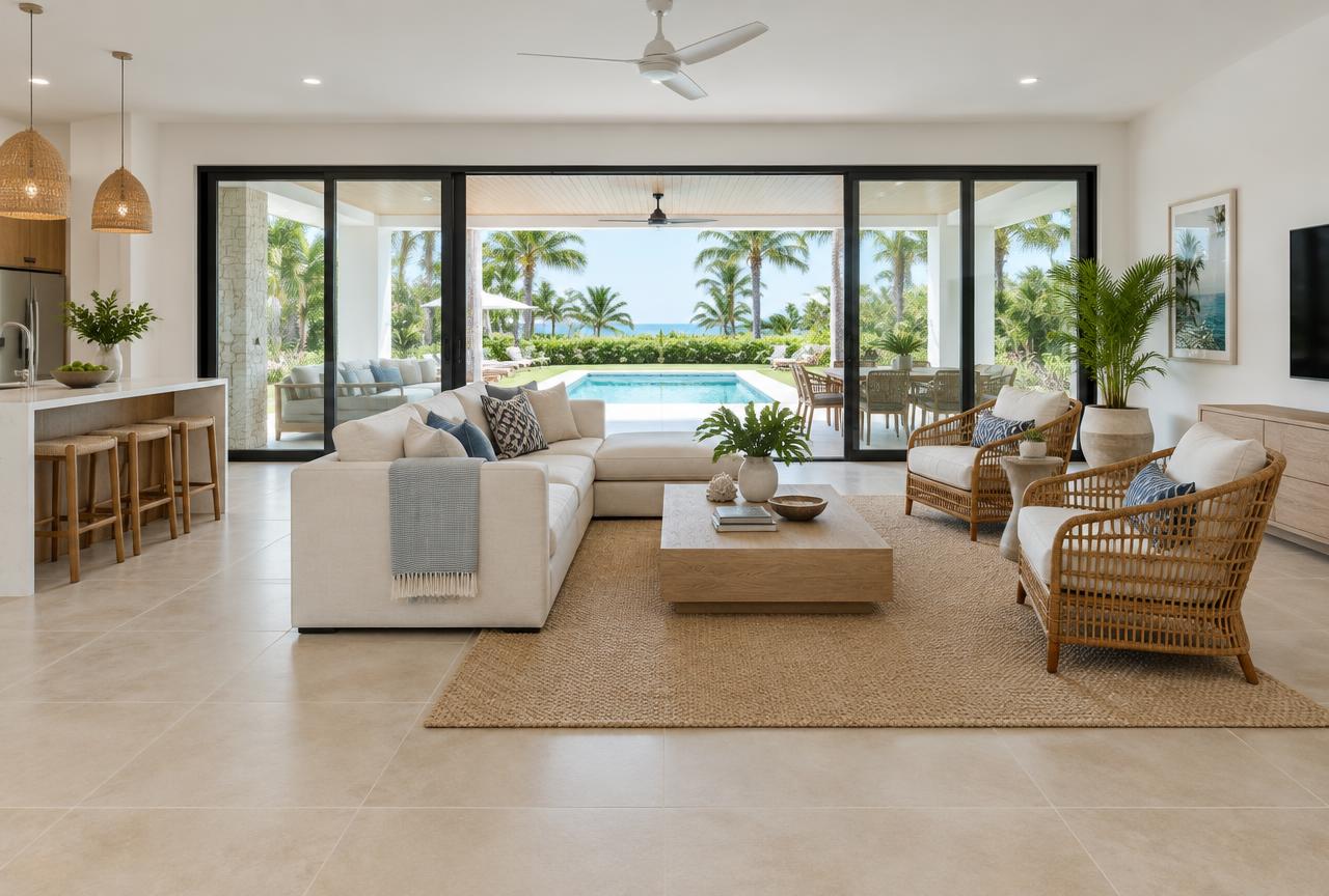 The Cove great room model-home visualization